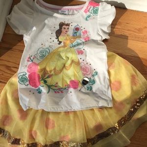 Girls Belle Shirt and matching tutu skirt